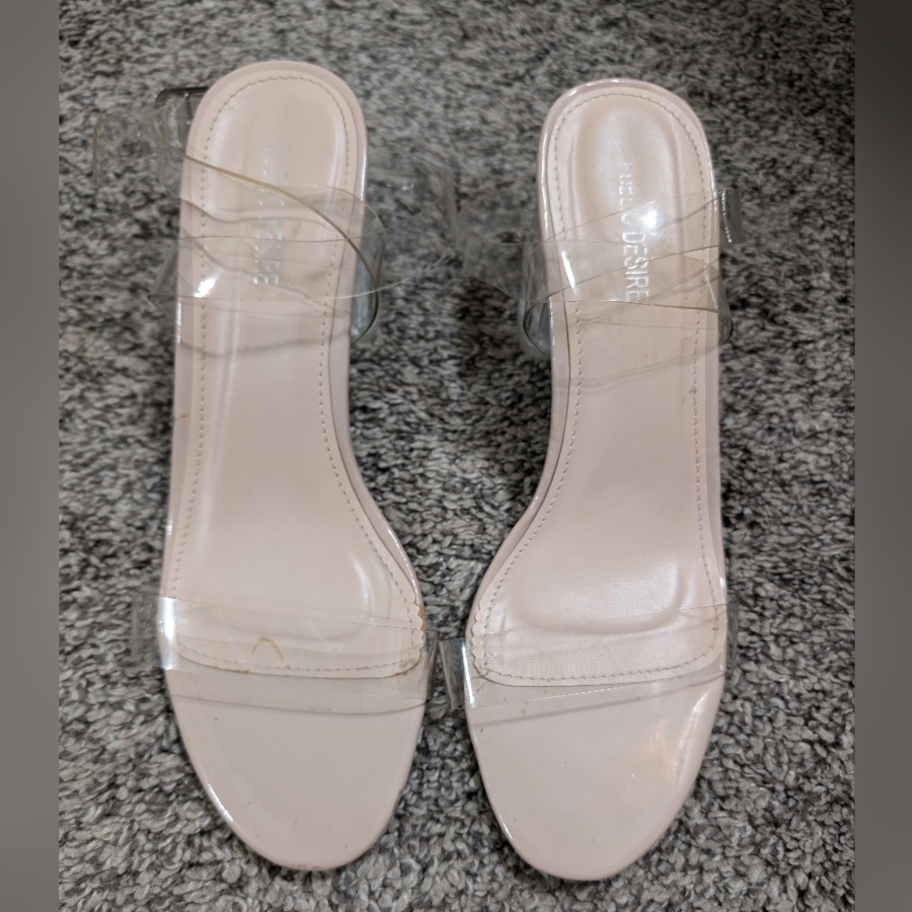 Clear strappy sandals